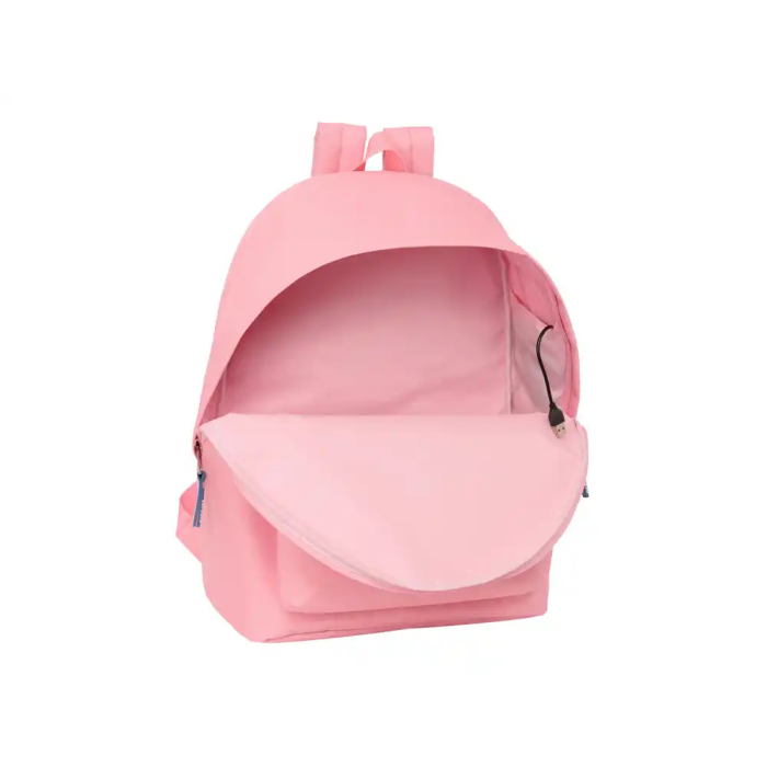 Safta Mochila Doble para Portátil 15,6" + USB El Pulpo Rosa 31x44x18 cm 3