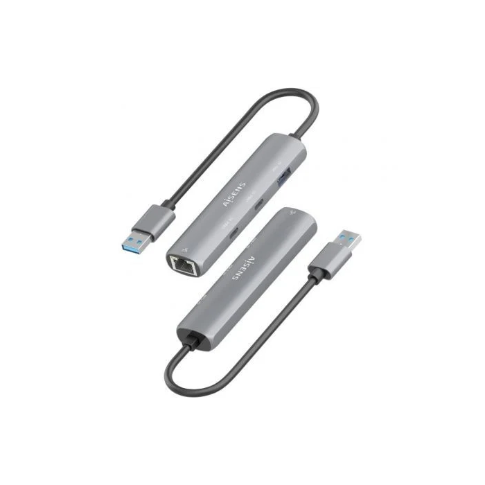 Aisens ASUC-4P036-GR Hub USB 4 Puertos con 2xUSB-C, 1xUSB-A y 1xRJ45 Gigabit Ethernet, Color Gris 2 Aisens ASUC-4P036-GR Hub USB 4 Puertos con 2xUSB-C, 1xUSB-A y 1xRJ45 Gigabit Ethernet, Color Gris 2