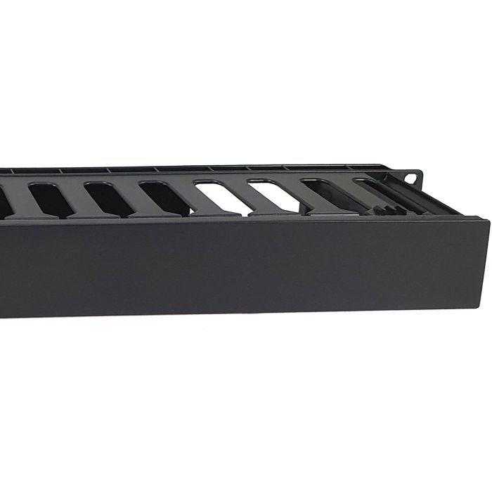 EQUIP 327318 Panel de gestión de cables, Negro, ABS 3