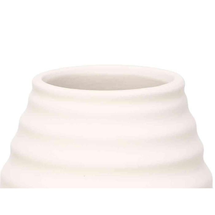 Jarrón Cerámica Raya Horizontal 44 cm Blanco - Giftdecor (2 Unidades) 3 Jarrón Cerámica Raya Horizontal 44 cm Blanco - Giftdecor (2 Unidades) 3