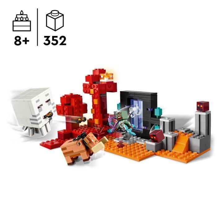 Juego de construccion la emboscada en el portal del nether lego minecraft 1