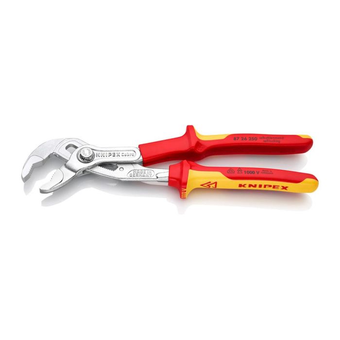 Knipex 8726250 Tenazas ajustables Cobra VDE 250x71x30 mm, mangos aislados, ajuste deslizante 1 Knipex 8726250 Tenazas ajustables Cobra VDE 250x71x30 mm, mangos aislados, ajuste deslizante 1