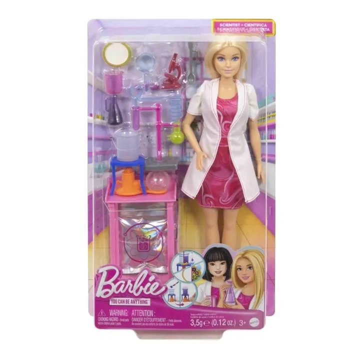 Barbie Tú Puedes Ser Científica JCR70 Mattel Muñeca Niña Juego Ciencia Experimentos Accesorios 4