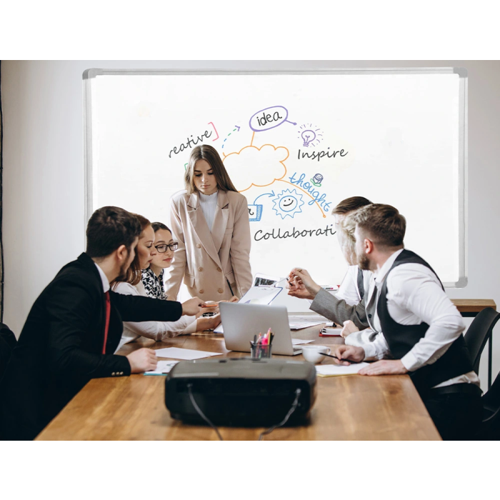 Q-connect Pizarra Blanca Laminada con Marco de Aluminio 200x100 cm 6 Q-connect Pizarra Blanca Laminada con Marco de Aluminio 200x100 cm 6