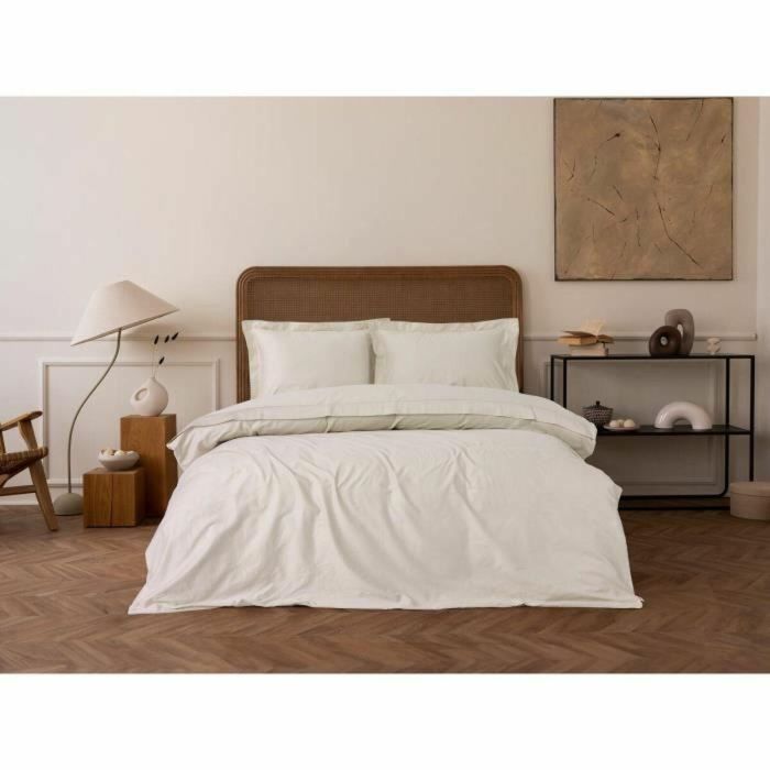 ASI8684283137718 Juego de cama con 1 funda nórdica 220x240 cm y 2 fundas de almohada 60x60 cm, 100% algodón satén, Beige