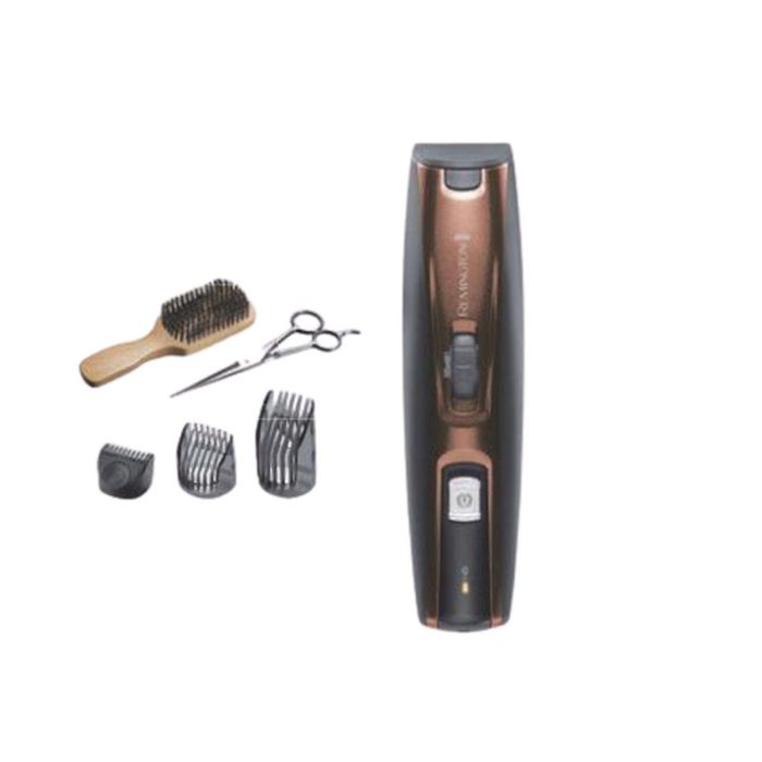 Remington MB4046 Recortadora de Barba Kit Cuchillas Titanio Autoafilables, Batería Litio, Guías Ajustables (0.5-35mm), Uso Inalámbrico 1
