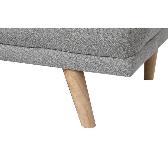 DKD Home Decor Sofá Cama Scandi de Poliéster y Rubberwood Gris 80 x 76 x 172 cm 4