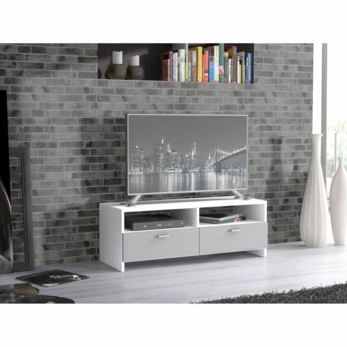 FINLANDEK Base para TV HELPPO contemporánea y gris mate - 95 cm de ancho 2