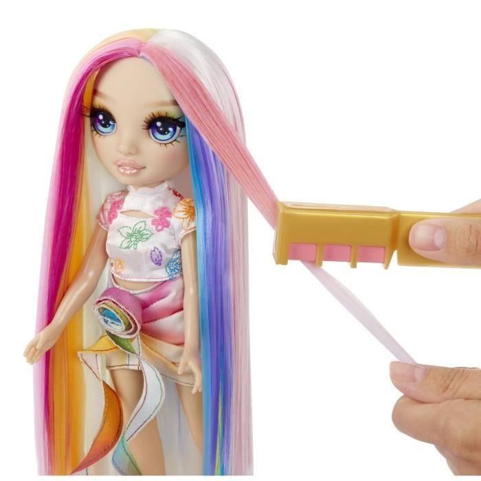 Muñeca rainbow high hair chalk & style doll- amaya. con pelo extra largo para cepillary teñir. 30,48x19x8,10 cm 2