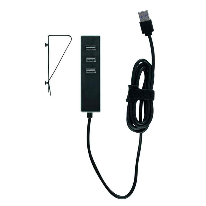 Adaptador 3 conectores usb a con fijación 1,5 m negro 1 Adaptador 3 conectores usb a con fijación 1,5 m negro 1