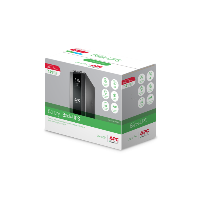 APC BR1300MI Sistema de Alimentación Ininterrumpida (UPS) Línea Interactiva 1.3 kVA 780 W 8 Salidas AC 6 APC BR1300MI Sistema de Alimentación Ininterrumpida (UPS) Línea Interactiva 1.3 kVA 780 W 8 Salidas AC 6