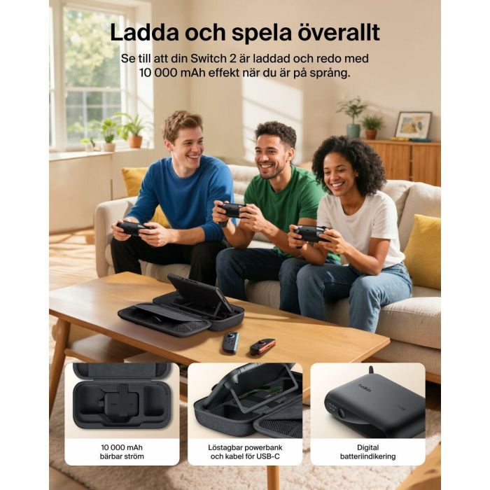 Belkin 745883929450 - Bolsa de Almacenamiento con Batería Externa para Nintendo Switch 2, Antracita 13 Belkin 745883929450 - Bolsa de Almacenamiento con Batería Externa para Nintendo Switch 2, Antracita 13
