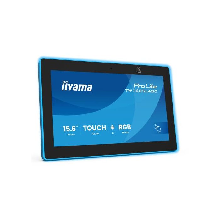 Iiyama 15,6" Rgb Led-Lightbar Panel-Pc Android 14+Gms, Soc Octa-Core Rk3576 4Gb, 32Gb, 10-Points Touch, 1920X1080, Ips , Speakers, Mic, Camera 5Mp, Nfc, Rfid, Poe, Wifi6E, Bt5.3, Sd Slot, 390Cd/M2, Cable Cover, Iisignage2 Supported (Tw1625Lasc-B3Pnr) 0 Iiyama 15,6" Rgb Led-Lightbar Panel-Pc Android 14+Gms, Soc Octa-Core Rk3576 4Gb, 32Gb, 10-Points Touch, 1920X1080, Ips , Speakers, Mic, Camera 5Mp, Nfc, Rfid, Poe, Wifi6E, Bt5.3, Sd Slot, 390Cd/M2, Cable Cover, Iisignage2 Supported (Tw1625Lasc-B3Pnr) 0