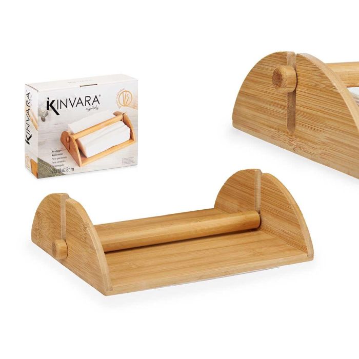 Servilletero de Bambú Kinvara 23.5x6.8x18 cm - Marrón (8 Unidades) Servilletero de Bambú Kinvara 23.5x6.8x18 cm - Marrón (8 Unidades)