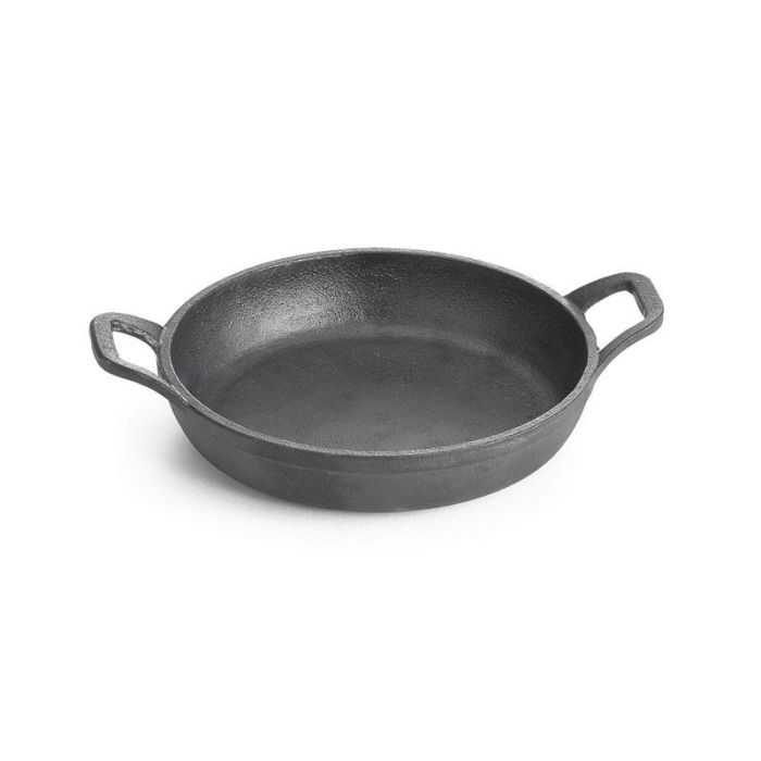 TABLECRAFT - CW30104/6 - Pack de 6 unidades - Cazuelita miniatura redonda 355 ml - 13,5 x 13,5 x 4,5 cm - 18 cm Ø con asa - Negro