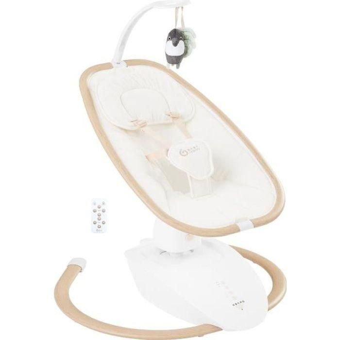 Columpio Babymoov Baby Swoon Hoop: mando a distancia incluido, ultraconfort, diseño elegante, asiento giratorio de 90°, arco de juego Columpio Babymoov Baby Swoon Hoop: mando a distancia incluido, ultraconfort, diseño elegante, asiento giratorio de 90°, arco de juego