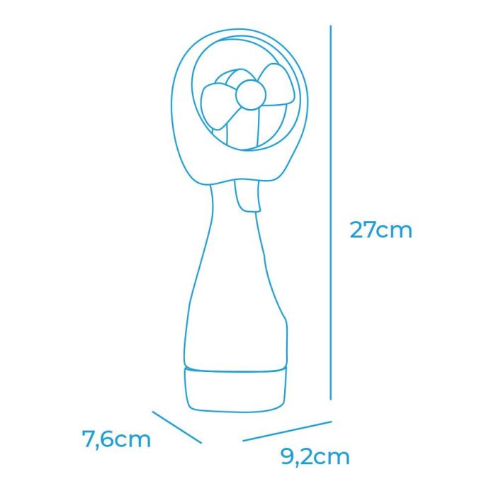 Ventilador pulverizador de agua 2xaa (no incluidas) edm colores / modelos surtidos 4 Ventilador pulverizador de agua 2xaa (no incluidas) edm colores / modelos surtidos 4