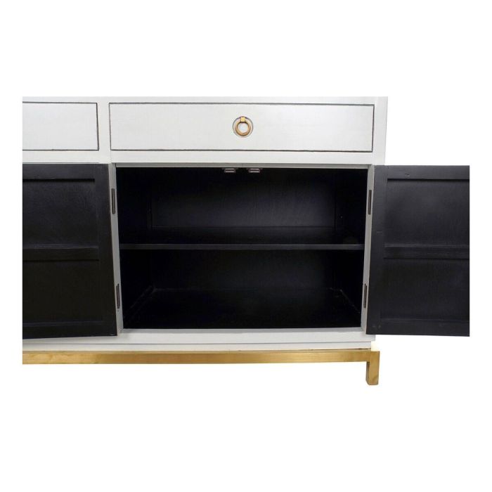 Aparador DKD Home Decor Kamakura Blanco Dorado Metal Álamo 150 x 50 x 80 cm (150 x 50 x 80 cm) 2 Aparador DKD Home Decor Kamakura Blanco Dorado Metal Álamo 150 x 50 x 80 cm (150 x 50 x 80 cm) 2