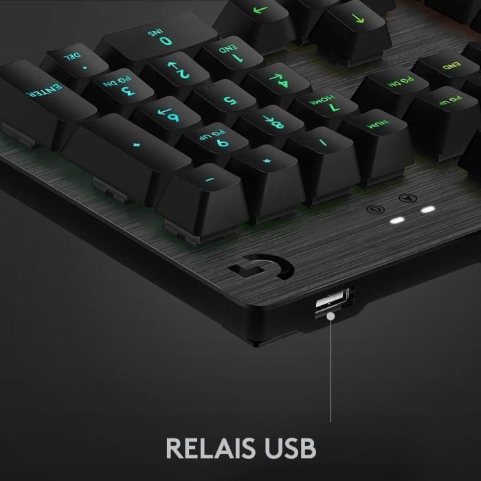 Logitech G G512 Teclado mecánico para juegos LIGHTSYNC RGB Carbono, alto rendimiento con interruptores mecánicos y relé USB 3 Logitech G G512 Teclado mecánico para juegos LIGHTSYNC RGB Carbono, alto rendimiento con interruptores mecánicos y relé USB 3