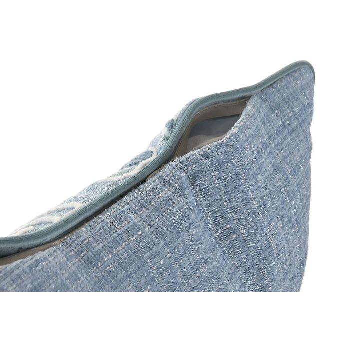 DKD Home Decor Cojin Atlantico Azul Chenilla 45 x 45 x 10 cm (2 Unidades)