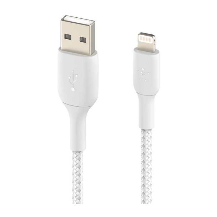 Cable USB a Lightning Belkin CAA002BT2MWH 2 m Blanco 2