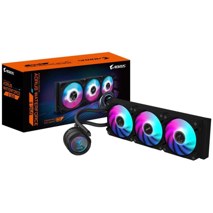 Gigabyte AORUS WATERFORCE II 360 G2 Refrigeración Líquida AIO para CPU 360mm Compatible LGA1200/1700, AM4/AM5, Negro 0 Gigabyte AORUS WATERFORCE II 360 G2 Refrigeración Líquida AIO para CPU 360mm Compatible LGA1200/1700, AM4/AM5, Negro 0