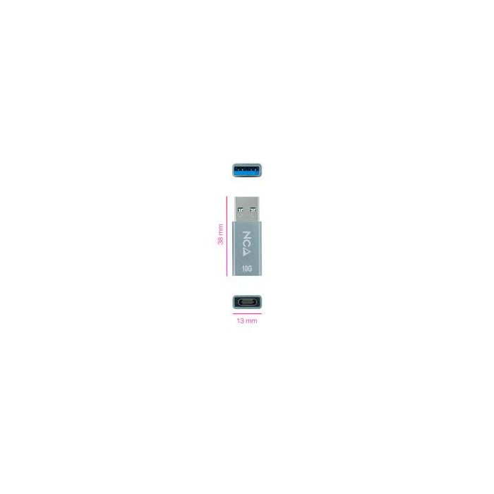 Nanocable 10.02.0013 Adaptador USB-A Macho a USB-C Hembra 3.1 Gen2 (10 Gbps) con OTG, para Carga y Datos, Gris 1 Nanocable 10.02.0013 Adaptador USB-A Macho a USB-C Hembra 3.1 Gen2 (10 Gbps) con OTG, para Carga y Datos, Gris 1