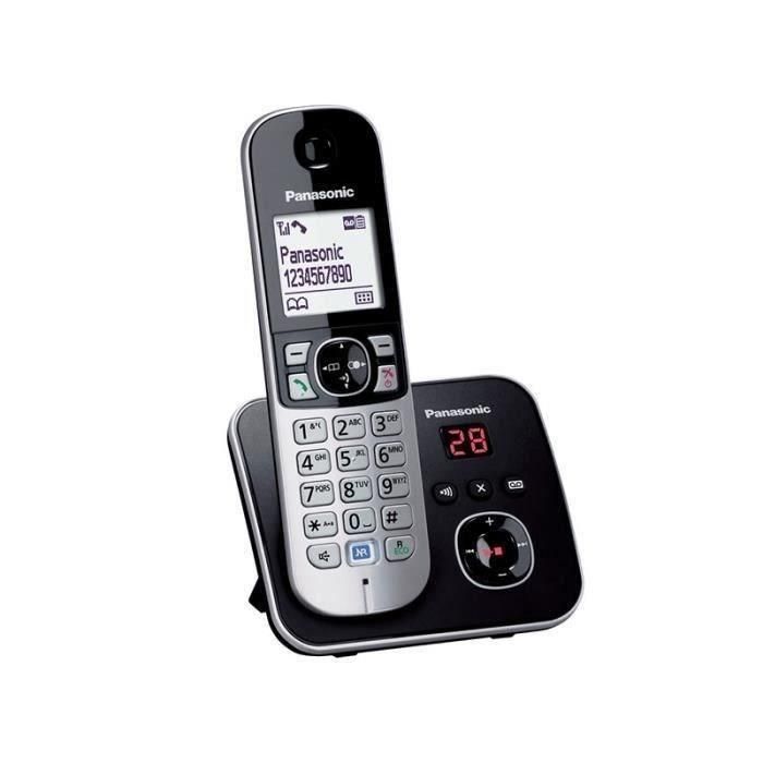 Panasonic KX-TG6821 Teléfono inalámbrico contestador automático Negro 1