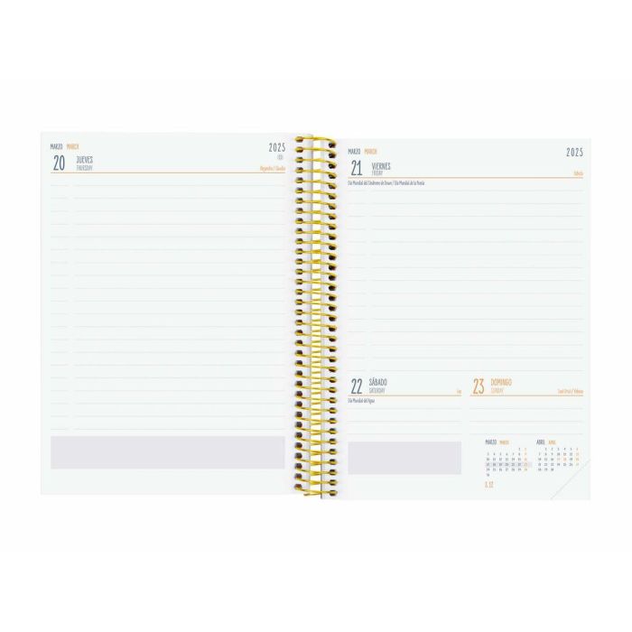 Agenda Finocam Tiger Multicolor Cuarto 15,5 x 21,2 cm 2024-2025 1