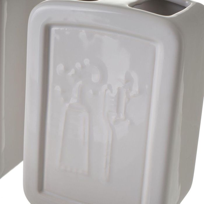 Set de Baño Blanco Cerámica 27,5 x 7 x 24 cm 3