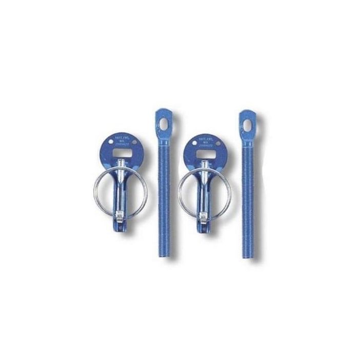 Sparco SP01606AA Pareja Cierres de Seguridad para Capó Tipo Punzón, en Aluminio Anodizado Azul, Universal con Clavija y Cierre de Muelle Sparco SP01606AA Pareja Cierres de Seguridad para Capó Tipo Punzón, en Aluminio Anodizado Azul, Universal con Clavija y Cierre de Muelle