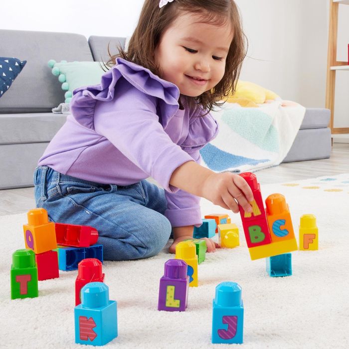 Mega Bloks HRR60 Bolsa 30 Bloques de Construcción con Alfabeto para Bebés y Niños Pequeños +12 Meses 3