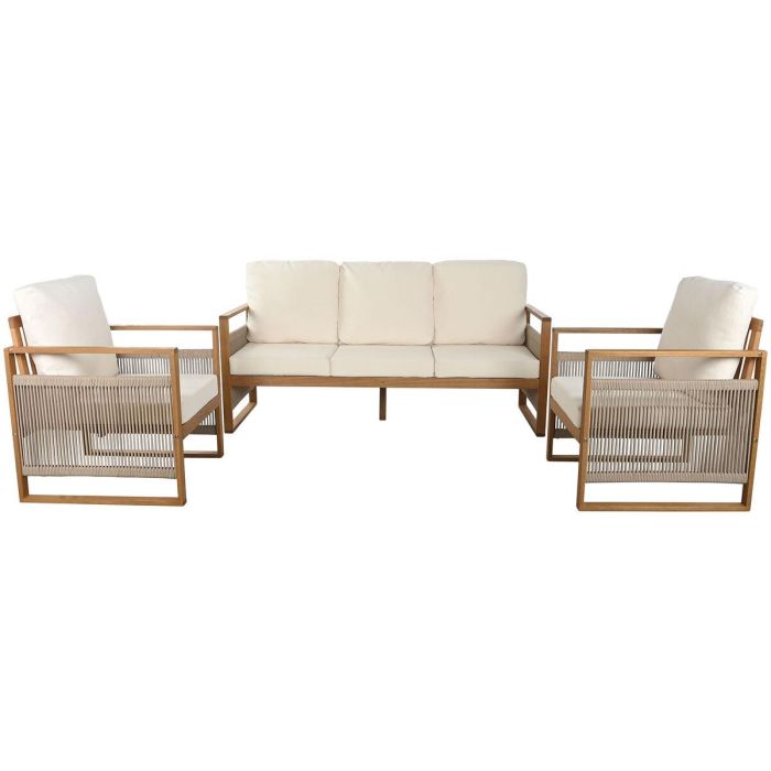 Sofa Terraza Y Jardin DKD Home Decor Marron Blanco 72 x 80 x 182 cm Set de 4 Sofa Terraza Y Jardin DKD Home Decor Marron Blanco 72 x 80 x 182 cm Set de 4