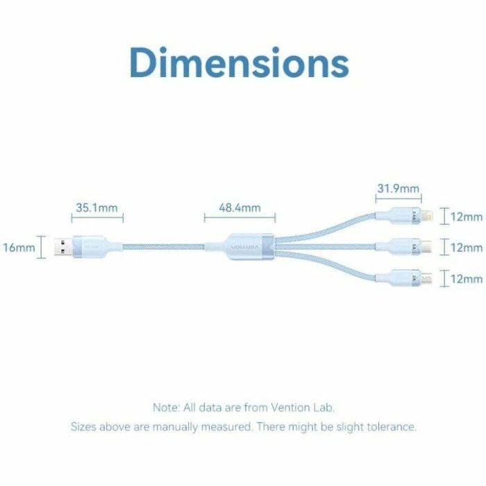 Cable USB a Lightning Vention CTRLG 1 Cable USB a Lightning Vention CTRLG 1