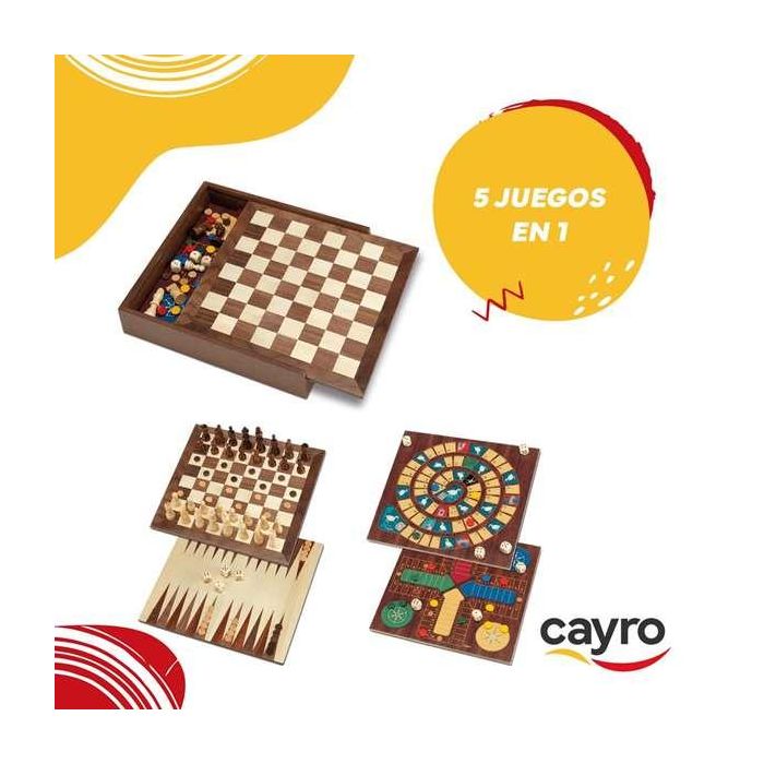 Juegos de madera plus en caja con accesorios set 5 juegos 29x29 cms. 5 Juegos de madera plus en caja con accesorios set 5 juegos 29x29 cms. 5