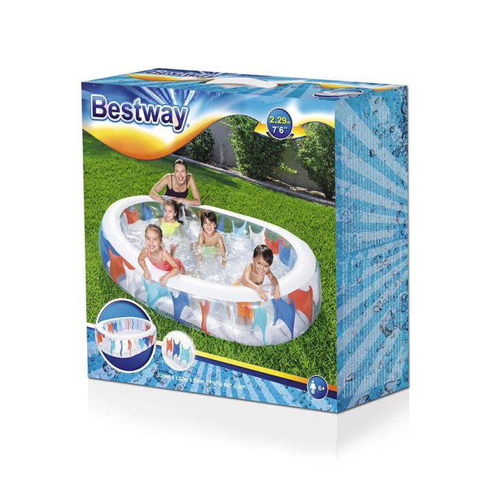 Bestway Piscina Hinchable Eliptica 229x152x51 cm +6 Años Jardin 54066 8