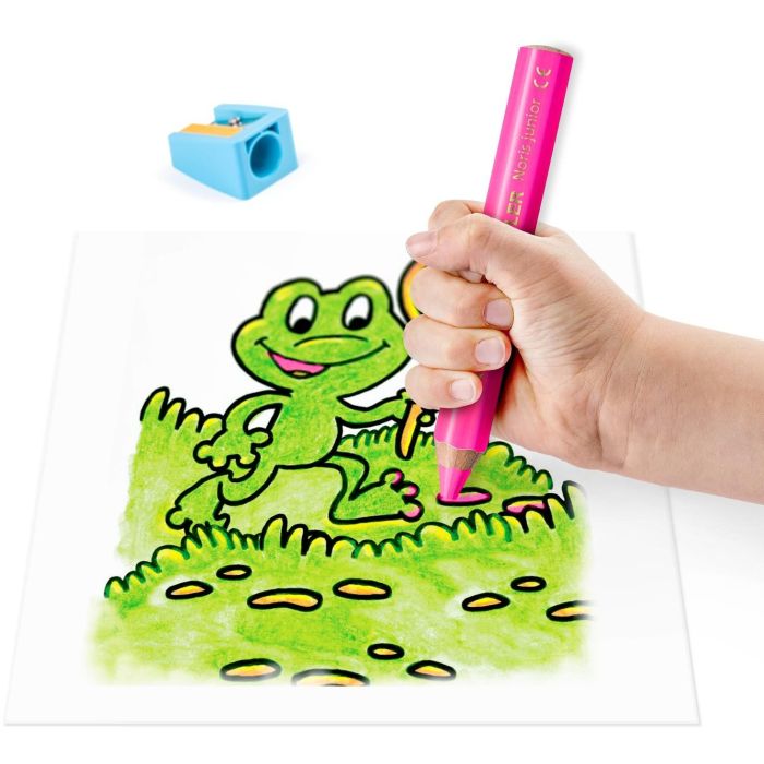 STAEDTLER Buntstifte Noris junior neon 4 Farben + Spitzer 6 STAEDTLER Buntstifte Noris junior neon 4 Farben + Spitzer 6