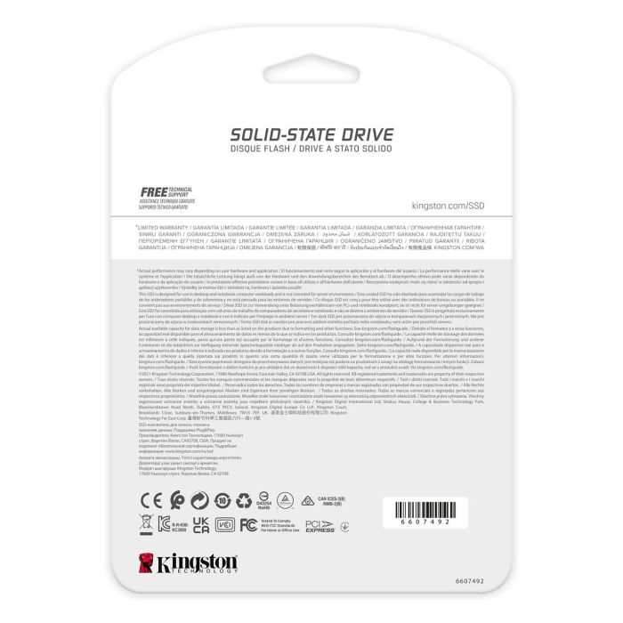 Kingston FURY RENEGADE SSD M.2 2TB NVMe PCIe 4.0 x 4 Velocidad Lectura 7300 MB/s