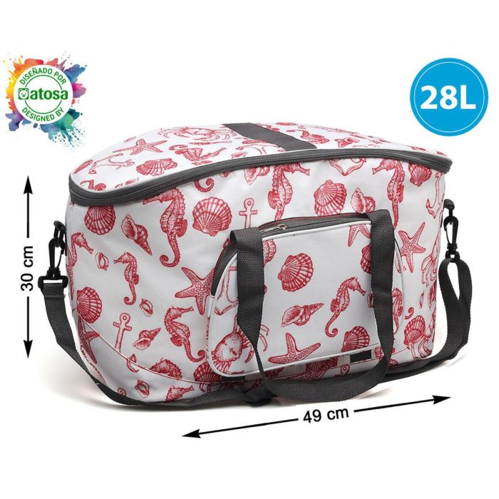 Bolsa Nevera 49x21X30 cm Termosellado Rojo Estampado 1 Bolsa Nevera 49x21X30 cm Termosellado Rojo Estampado 1