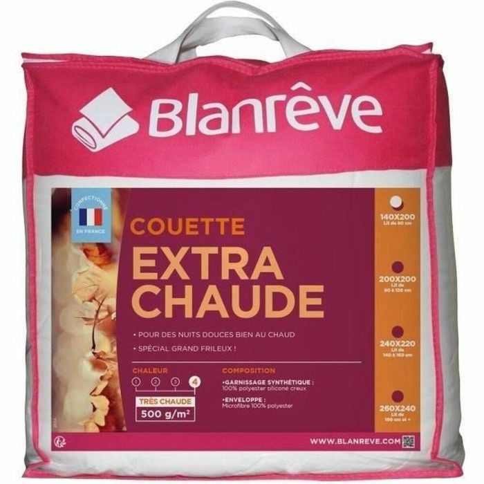 Blanreve Edredón microfibra extra cálido 500g/m² | Funda 100% poliéster | Relleno fibra silicona hueca | 140x200 cm Blanco 1 Blanreve Edredón microfibra extra cálido 500g/m² | Funda 100% poliéster | Relleno fibra silicona hueca | 140x200 cm Blanco 1