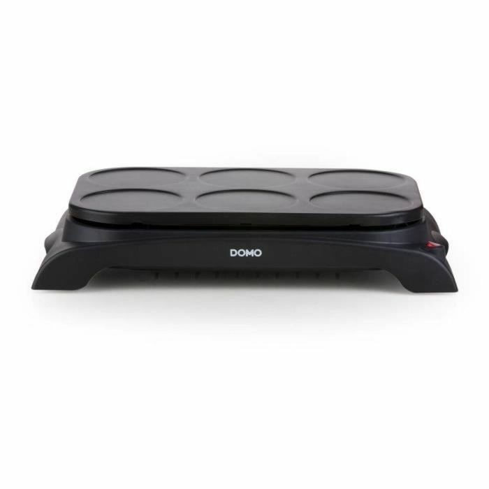 Domo DO8710W Crepiere + Wok 2 en 1, Bandeja Antiadherente para Panqueques y 6 Sartenes Wok para 6 Personas, 1000W, Negro 3