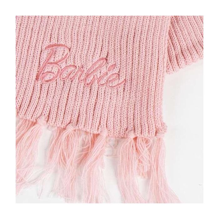 Gorro y Bufanda Barbie Rosa 3