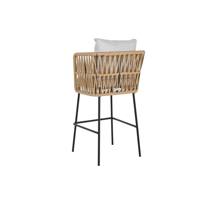 Taburete DKD Home Decor Gris Natural 58 x 100 x 59 cm (4 Unidades) 2 Taburete DKD Home Decor Gris Natural 58 x 100 x 59 cm (4 Unidades) 2
