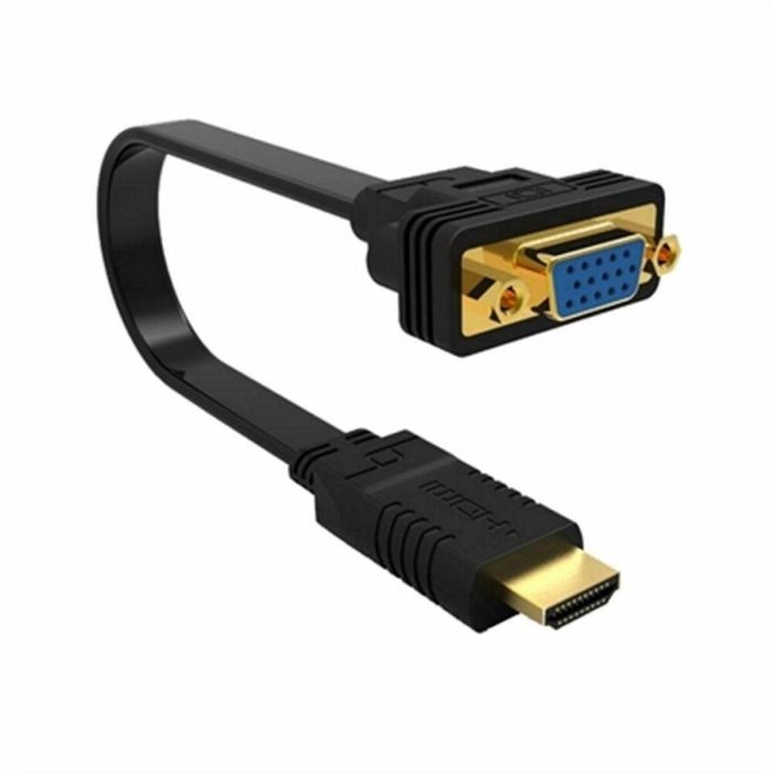 EWENT EW9869 Adaptador de Cable de Vídeo HDMI a VGA Negro 0,15 m 1