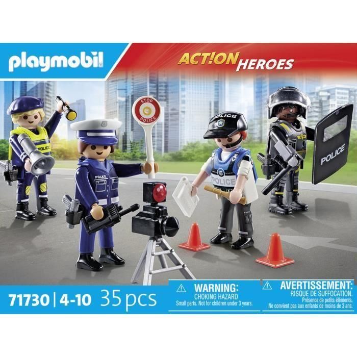 Set De Figuras Policía Action Heroes 71730 Playmobil 3 Set De Figuras Policía Action Heroes 71730 Playmobil 3