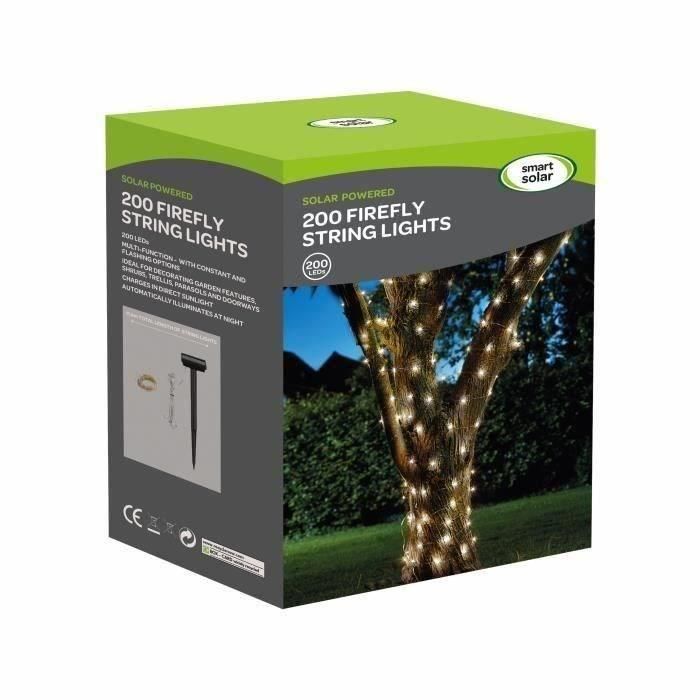 Guirnalda de exterior LUCIOLE 200 LED blanco cálido SMART GARDEN 2