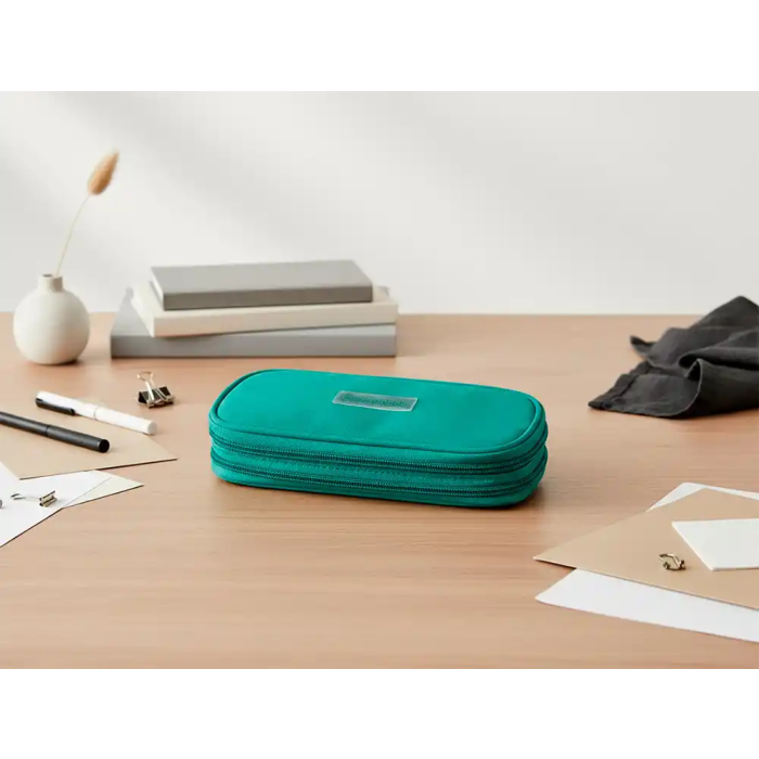Liderpapel Estuche Portatodo Color Pop con Compartimento Extensible, 2 Cremalleras, Turquesa, 230x60 mm 7