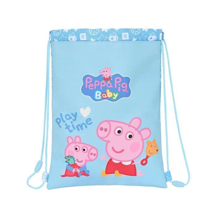 Bolsa Mochila con Cuerdas Peppa Pig Baby (26 x 34 x 1 cm)