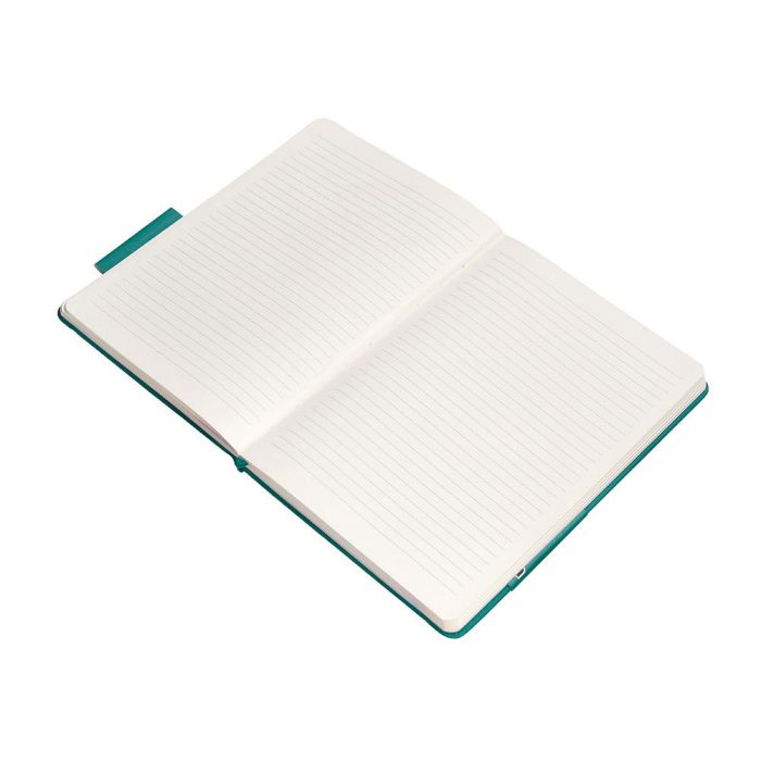 Cuaderno Con Gomilla Antartik Notes Tapa Dura A5 Hojas Rayas Verde Aguamarina 100 Hojas 80 gr Fsc 8