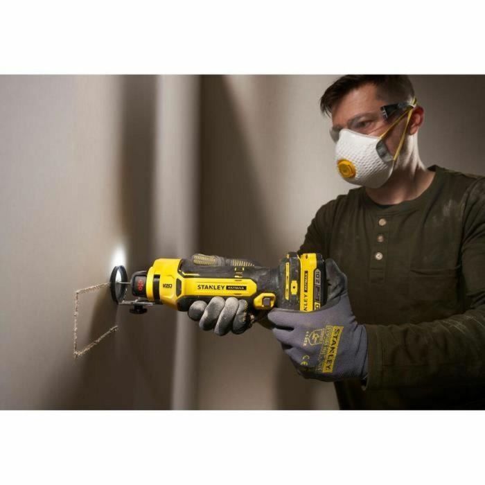 Stanley Fatmax SFMCE200B-XJ Fresadora de placas de yeso 18V, 26000 rpm, Luz LED, Brocas Incluidas 3
